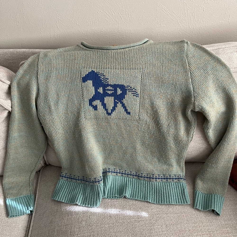Vintage wrangler horse sweater